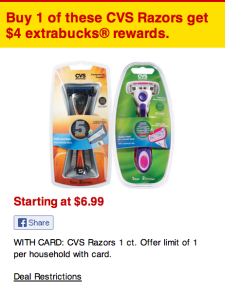 cvs razor