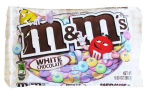 m&m white chocolate