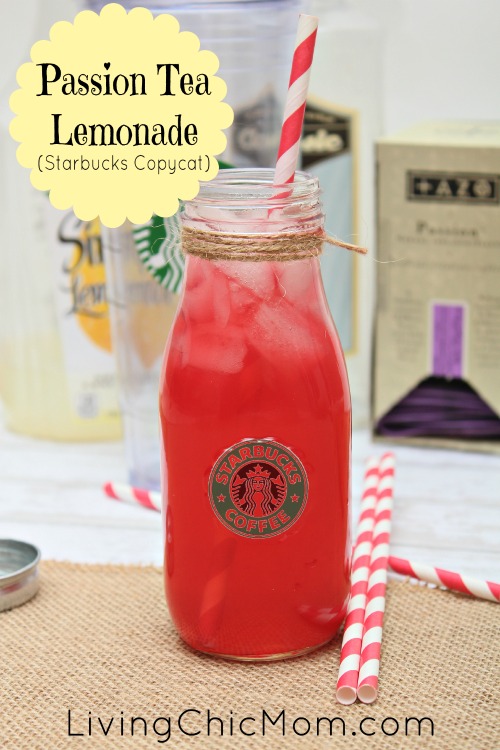 Passion Tea Lemonade Starbucks Copycat Recipe - Living Chic Mom