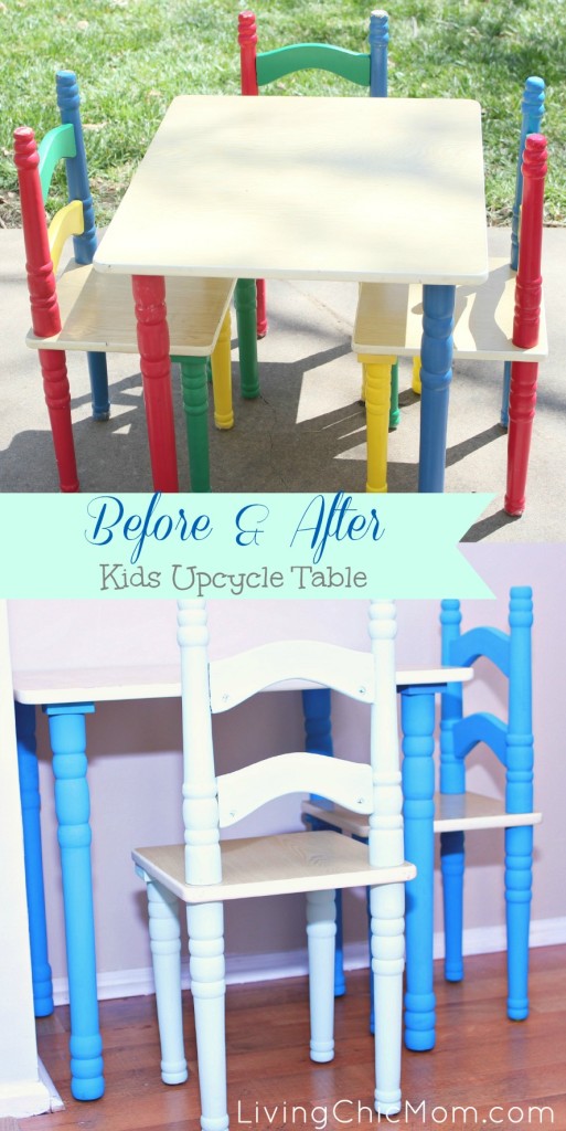 kids table before after