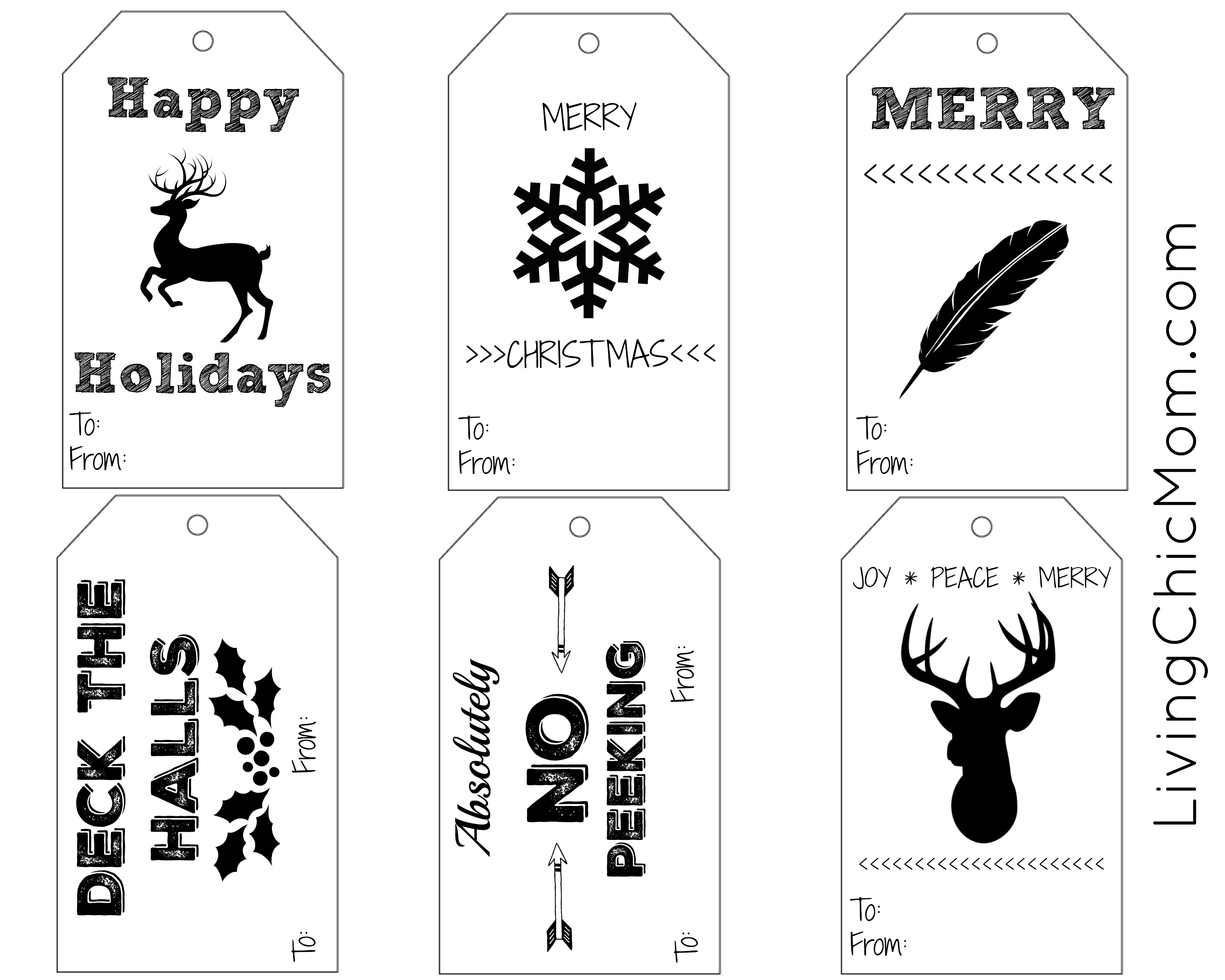 printable holiday gift tags large