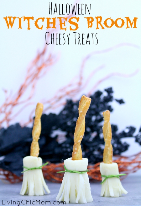 Halloween Witches Broom Cheesy Treats - Living Chic Mom